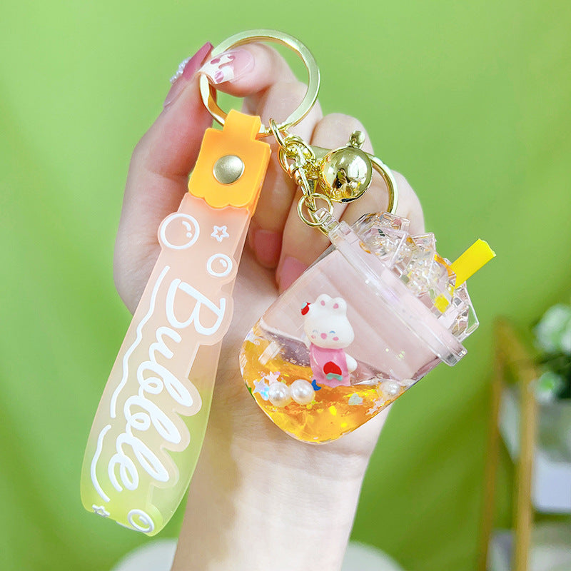 Wholesale Acrylic Oil Rabbit Iceberg Cup Keychain